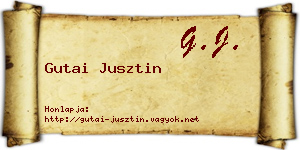 Gutai Jusztin névjegykártya